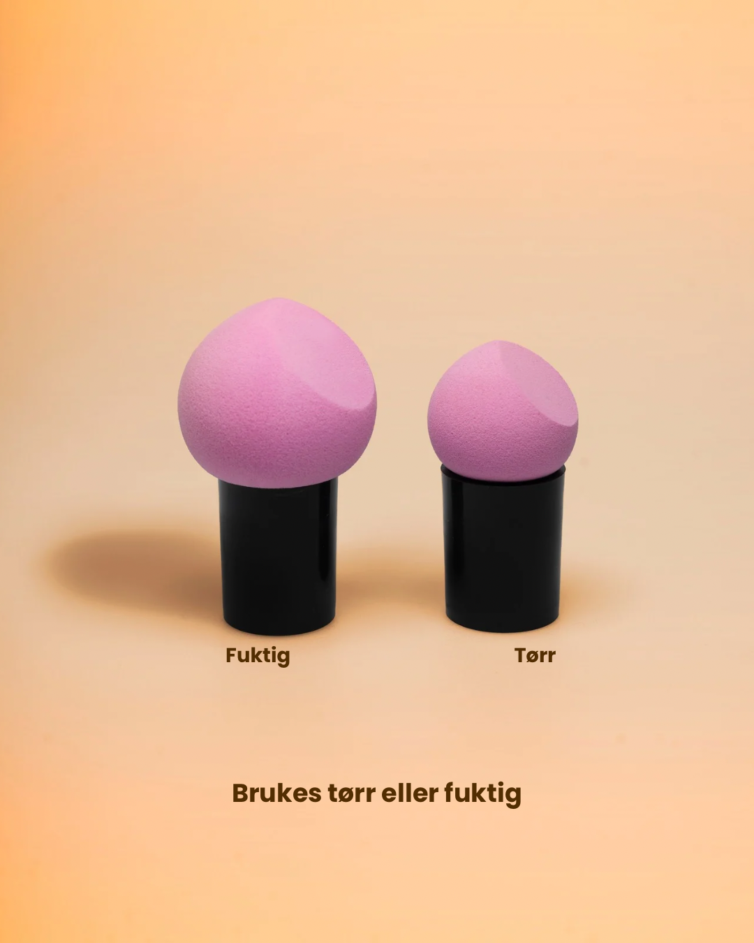 BeeBee blender, en sminkesvamp beauty blender med håndtak og etui.